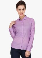 Amari West Purple Solid Shirt