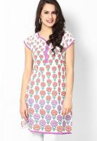 Aurelia White Printed Kurtis