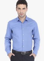 Black Coffee Solid Aqua Blue Formal Shirt