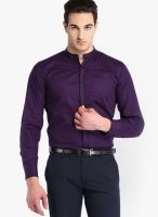 Black Coffee Solid Violet Indigo Formal Shirt