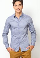 Breakbounce Blue Slim Fit Casual Shirt