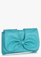 Butterflies Aqua Green Clutch