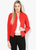 Calgari Red Solid Winter Jacket