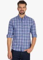 Canary London Blue Slim Fit Casual Shirt