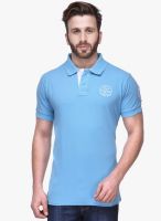 Canary London Blue Solid Polo T-Shirts