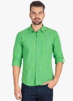 Canary London Green Slim Fit Casual Shirt