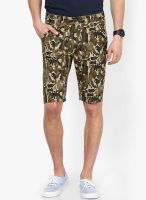 Code 61 Printed Khaki Shorts