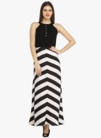 Cottinfab Black Striped Maxi Dress