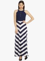 Cottinfab Blue Striped Maxi Dress
