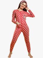 Coucou by Zivame Red Printed Jumpsuit