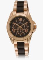 Daniel Klein Dk10235-5 Two Tone/Brown Analog Watch