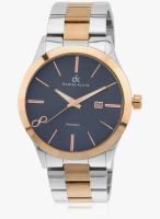 Daniel Klein Dk10298-3 Two Tone /Blue Analog Watch