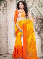 Desi Look Orange Printed Saree