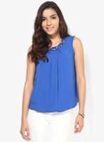 Dorothy Perkins Blue Solid Blouse