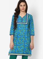 Entropy Blue Printed Kurtis