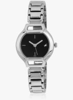 Fastrack 6104Sm01 Silver/Black Analog Watch