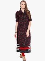 Folklore Black Printed Kurtas