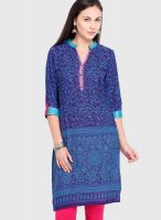 Folklore Purple Printed Kurtas