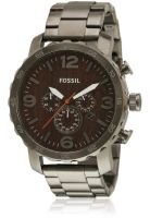 Fossil Jr1355 Grey/Brown Chronograph Watch