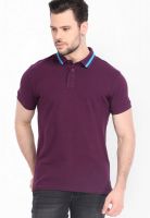 Highlander Purple Solid Polo TShirts