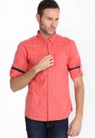 Highlander Solid Peach Casual Shirt