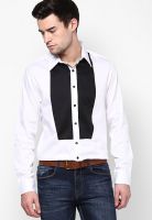 I Know Solid White Casual Shirt