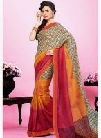 Inddus Multicoloured Printed Saree