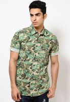 Jack & Jones One Sco Hawaiian Shirt Brown Casual Shirts