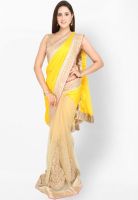 Jashn Yellow Embroidered Saree
