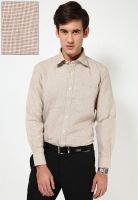 Jogur Solid Brown Formal Shirt