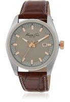 Kenneth Cole Ikc8038 Brown/Silver Analog Watch