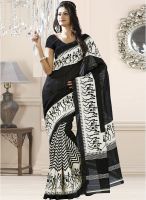 Khushali Fashion Black Printed Saree