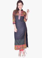 Kurti'S Black Printed Kurtis