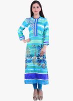 Kurti'S Blue Embroidered Kurtis