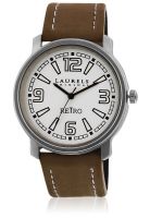 Laurels Original Lo-Ret-101 Beige/Silver Analog Watch