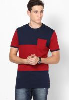 Levi's Blue Solid Round Neck T-Shirts