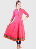 Libas Pink Printed Kurta