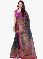 Lookslady Black Printed Saree