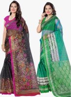 Lookslady Multicoloured Printed Sarees