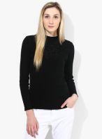 MEEE Black Solid Sweater