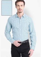 Mark Taylor Green Check Slim Fit Formal Shirt