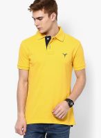 Monteil & Munero Yellow Solid Polo T-Shirts