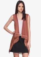 NINETEEN Brown Solid Shrug