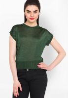 Northern Lights Green Solid Blouse