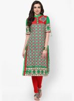 Prakhya Red Printed Kurta