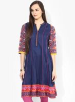 Rangmanch By Pantaloons Blue Printed Kurtas