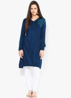 Rangmanch By Pantaloons Blue Printed Kurta