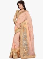 Roop Kashish Peach Embroidered Saree