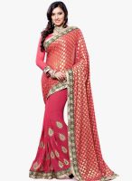 Roop Kashish Pink Color Embroidered Saree