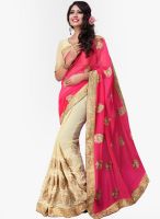 Roop Kashish Pink Embroidered Saree